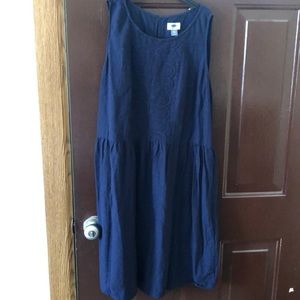 Navy Blue Sleeveless Dress
